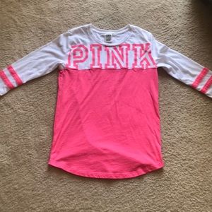 PINK 3/4 sleeve T-shirt